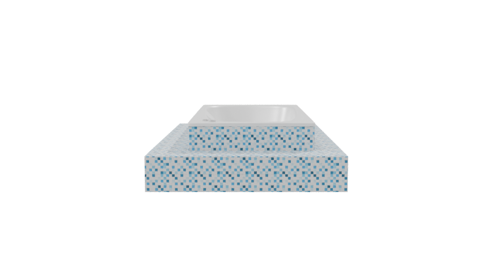 Stylish Mosaic Bathtub 3D Model - Professional 3D Model Render 8