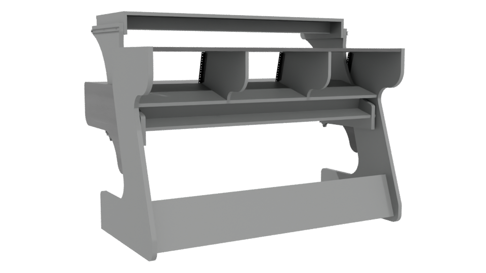 Contemporary Office Desk 3D Model - Professional 3D Model Render 4