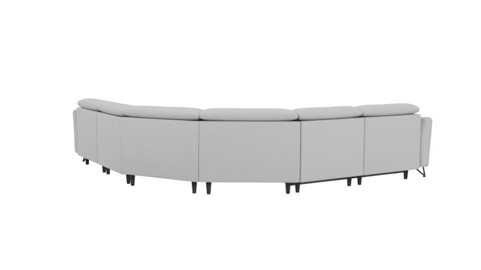 Curved Modern Sofa 3D Model - Professional 3D Model Render 4