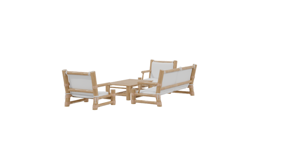 Stylish Outdoor Sofa Set 3D - Professional 3D Model Render 3