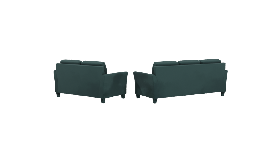 Stylish Teal Sofa Set 3D - Professional 3D Model Render 4