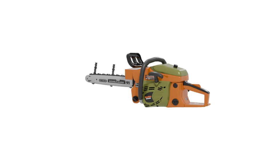 Realistic Chainsaw 3D Model - Professional 3D Model Render 12