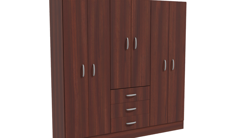 Elegant Wooden Wardrobe 3D Model - Professional 3D Model Render 10