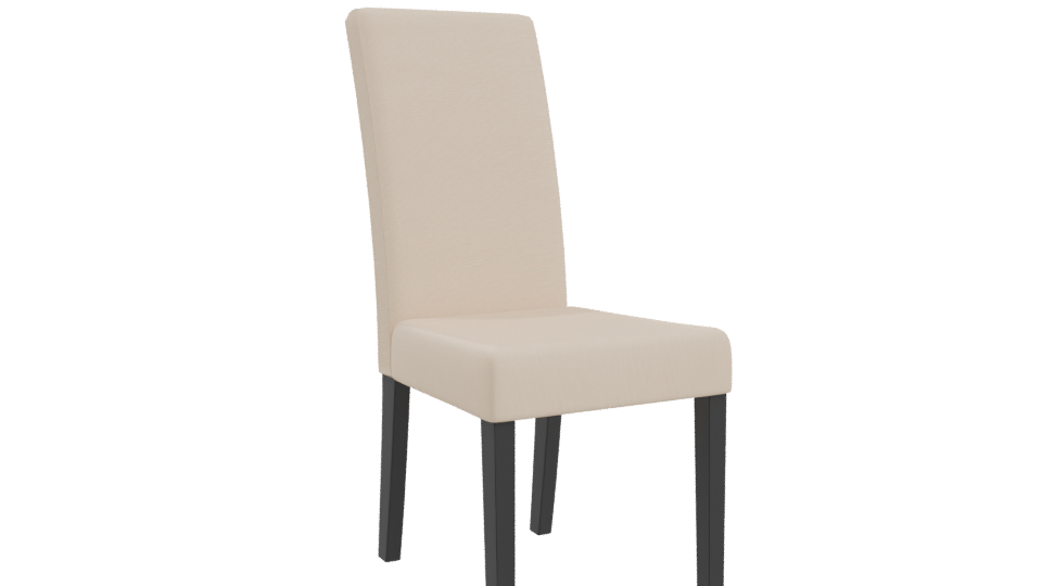 Minimalist Fabric Dining Chair Model - Professional 3D Model Render 10