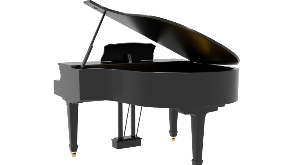Elegant Grand Piano 3D Model - Professional 3D Model Render 4