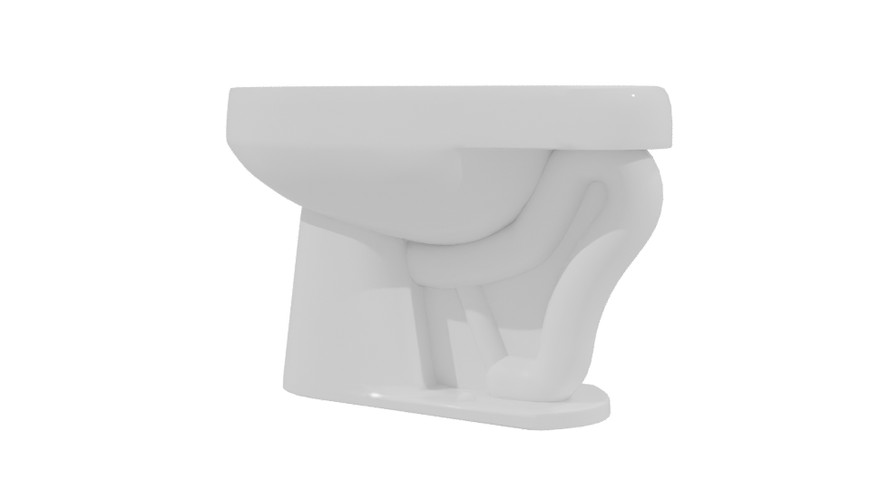 Minimalist Ceramic Bathroom Sink - Professional 3D Model Render 3