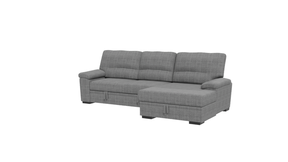 Contemporary Fabric Sectional Sofa 3D Model - Professional 3D Model Render 12