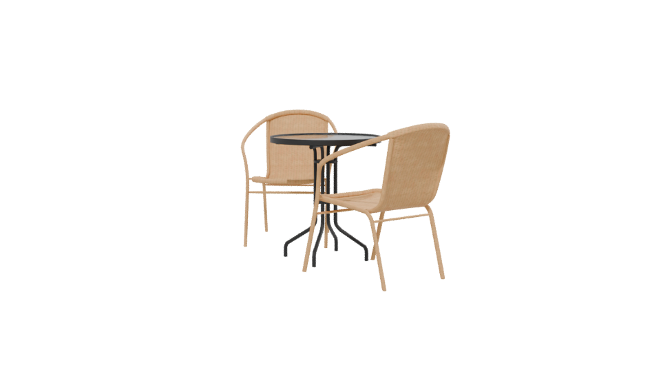 Stylish Modern Patio Furniture Set - Professional 3D Model Render 13
