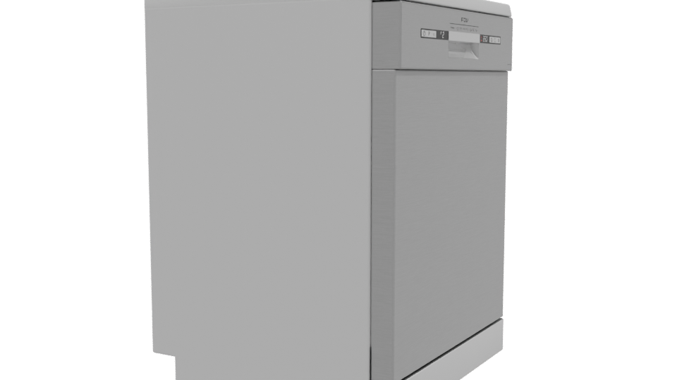 Sleek Stainless Steel Dishwasher 3D - Professional 3D Model Render 9