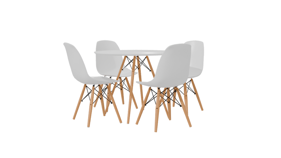 Stylish Modern Dining Table Set 3D Model - Professional 3D Model Render 7