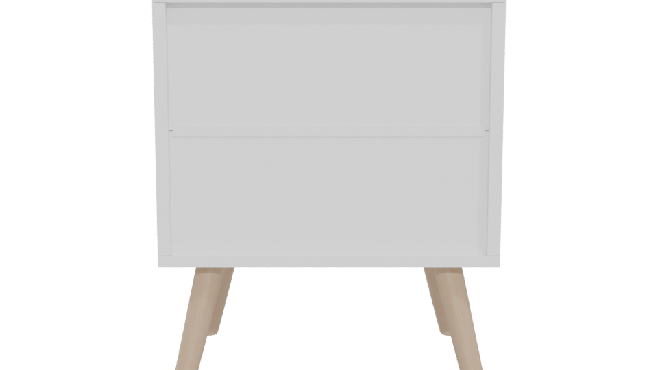 Minimalist Wooden Nightstand 3D Model - Professional 3D Model Render 5