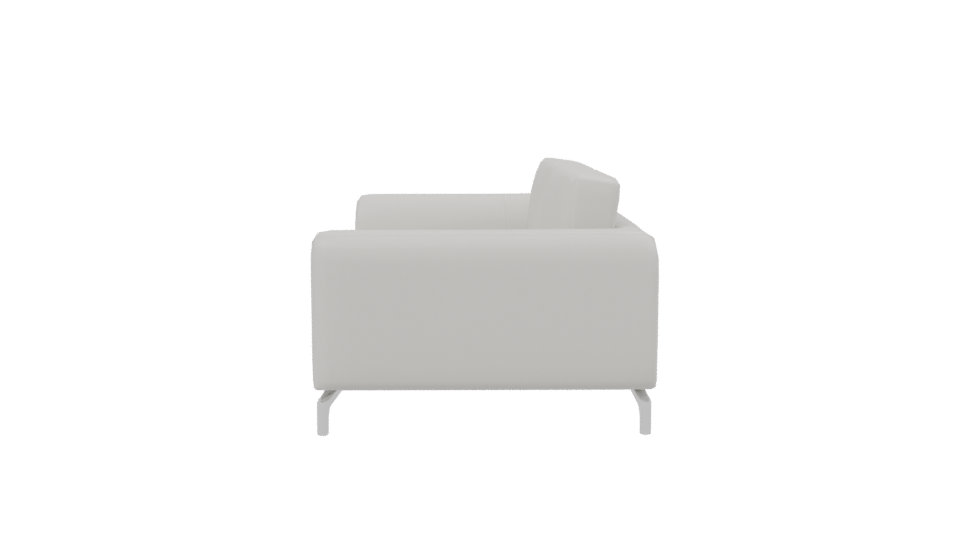 Contemporary White Sofa Model - Professional 3D Model Render 2