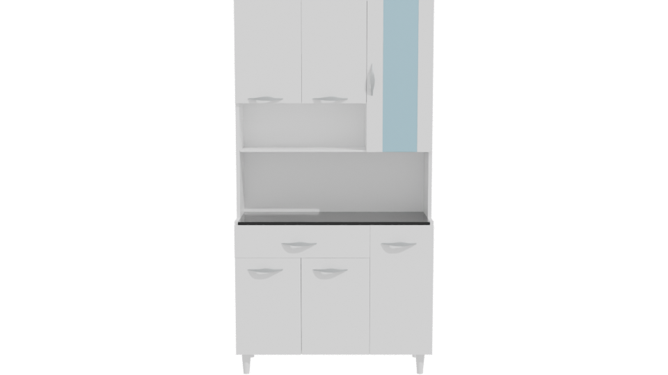 Minimalist Kitchen Cabinet Model - Professional 3D Model Render 11