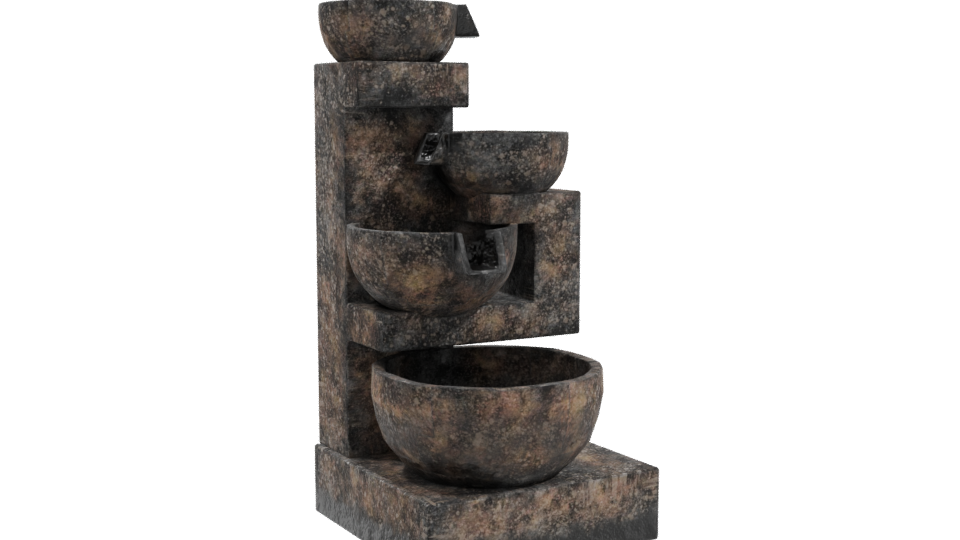 Stylish Stone Fountain 3D Model - Professional 3D Model Render 10