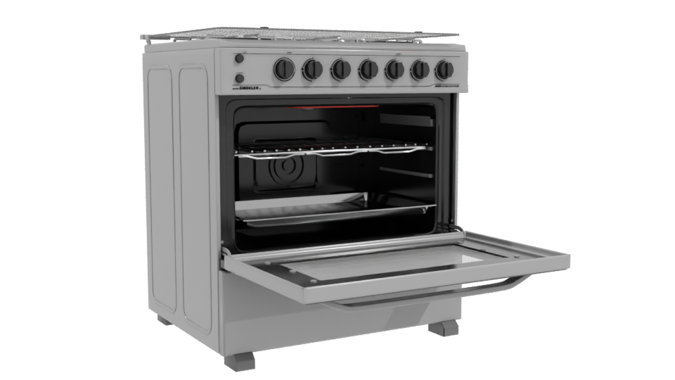 Sleek Gas Range Oven 3D Model - Professional 3D Model Render 10