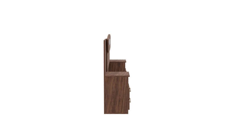 Contemporary Wooden Desk Model - Professional 3D Model Render 8