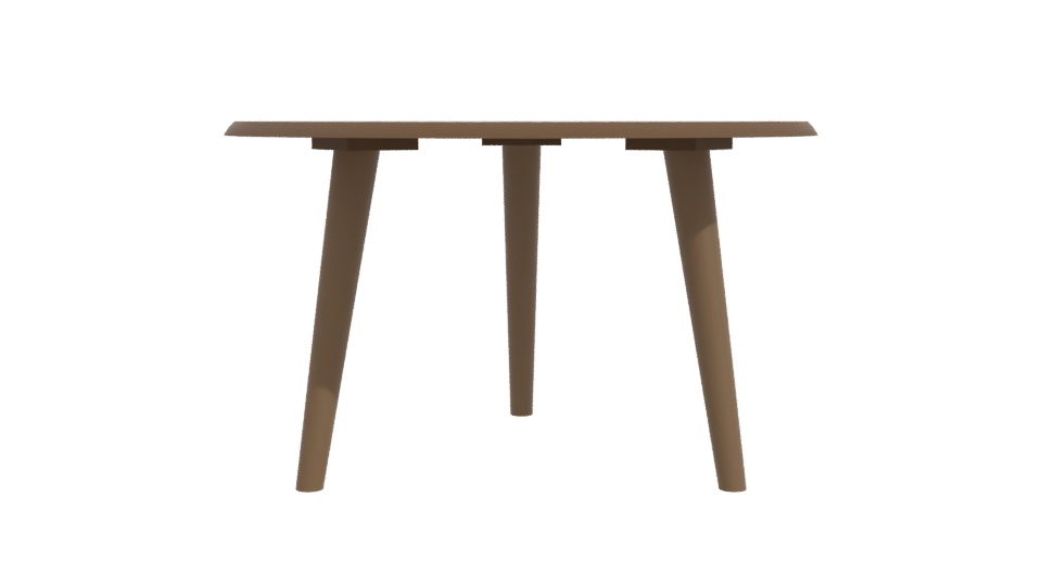 Stylish Round Wooden Table Model - Professional 3D Model Render 11