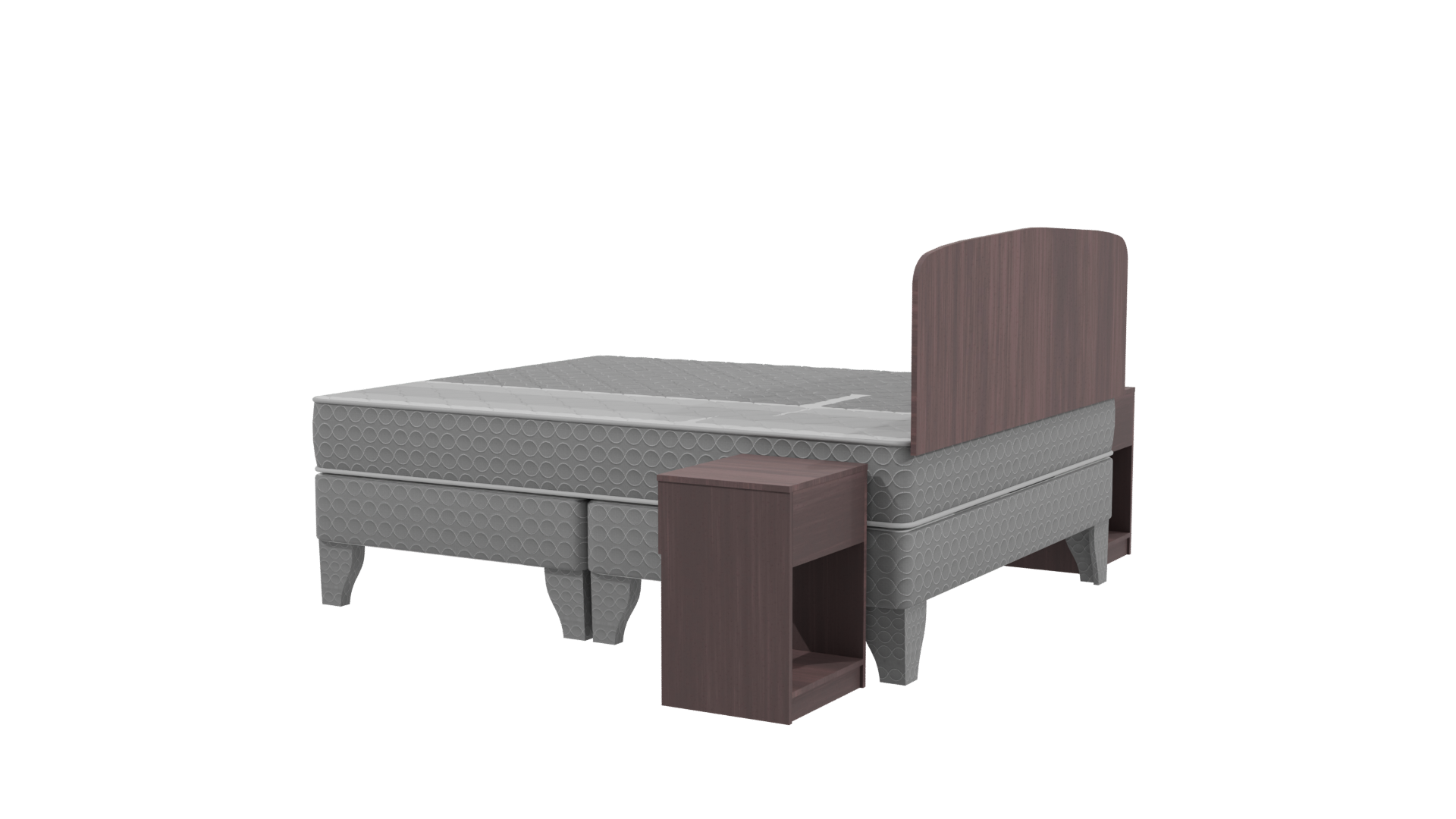 Stylish Modern Bed 3D Model - Professional 3D Model Render 3