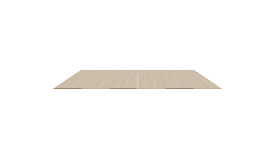 Minimalist Wooden Rectangular Table - Professional 3D Model Render 2