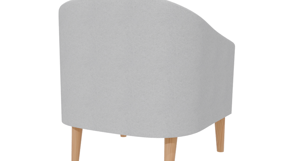 Stylish Minimalist Fabric Chair 3D Model - Professional 3D Model Render 6