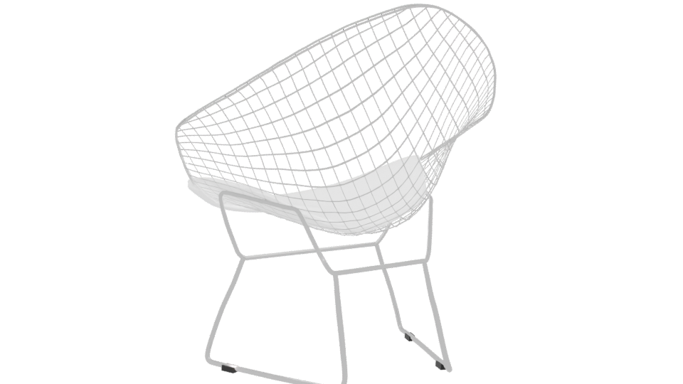 Stylish Modern Wireframe Chair 3D - Professional 3D Model Render 4