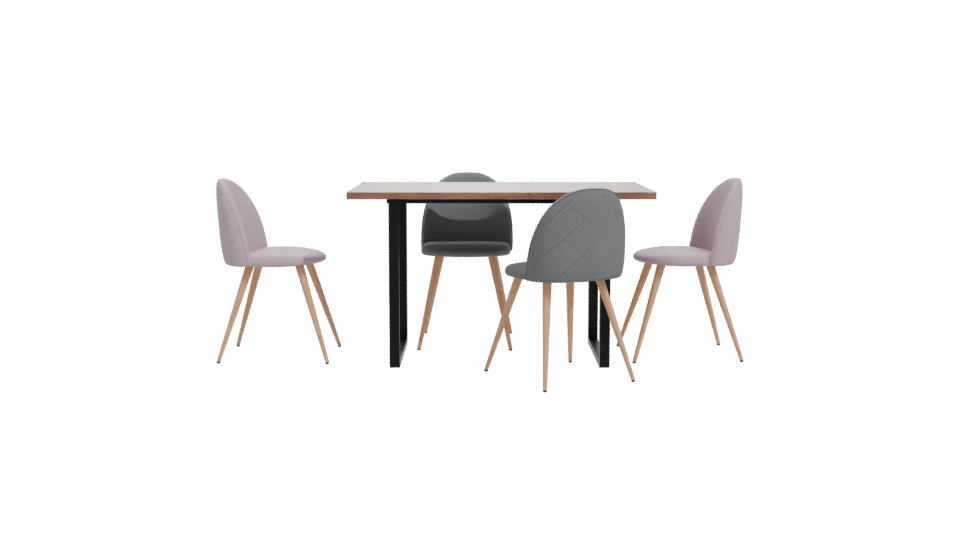 Stylish Dining Table Set 3D - Professional 3D Model Render 11