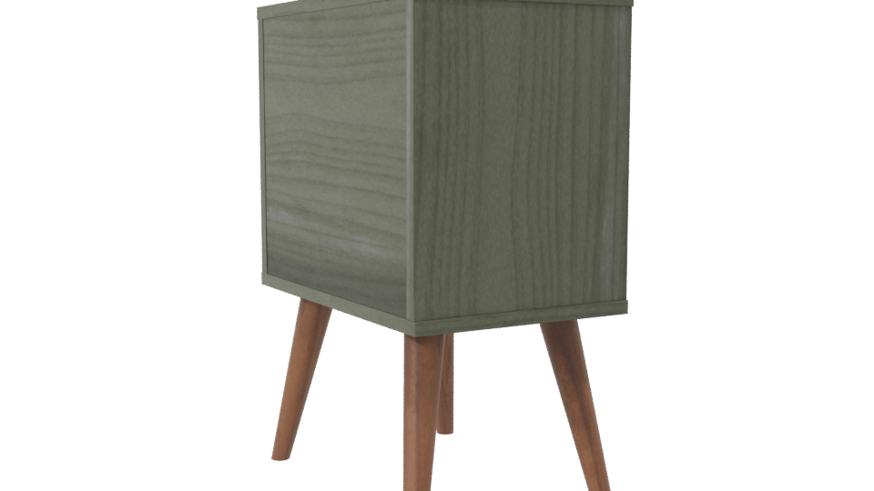Stylish Wooden Nightstand 3D - Professional 3D Model Render 7
