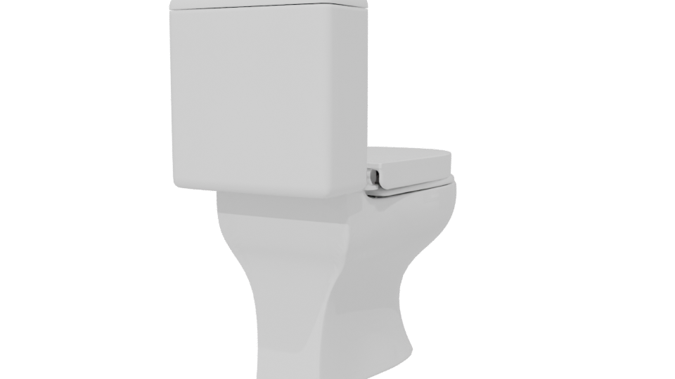 Contemporary Bathroom Toilet Model - Professional 3D Model Render 6