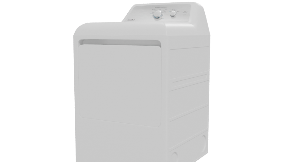 Realistic Top-Loading Dryer 3D Model - Professional 3D Model Render 12