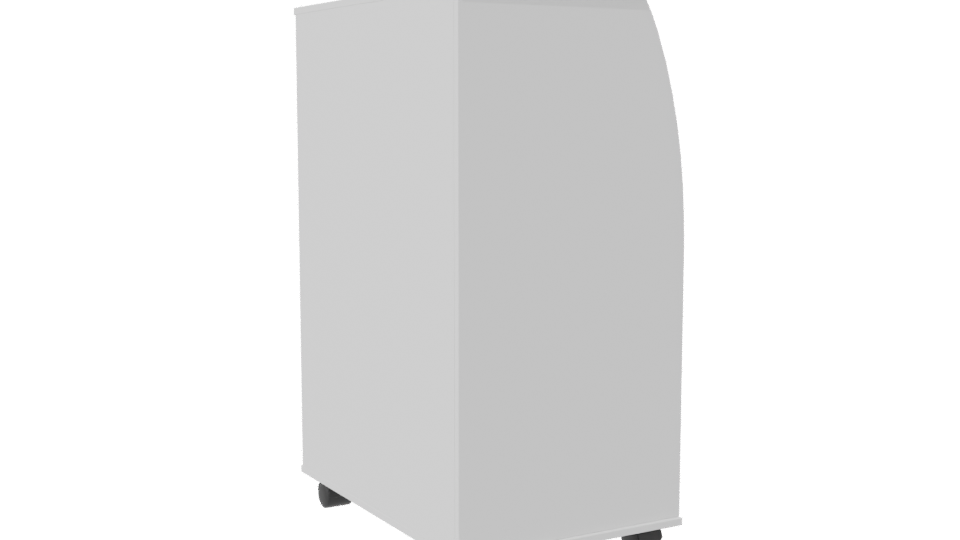 Minimalist White Cabinet Model - Professional 3D Model Render 7