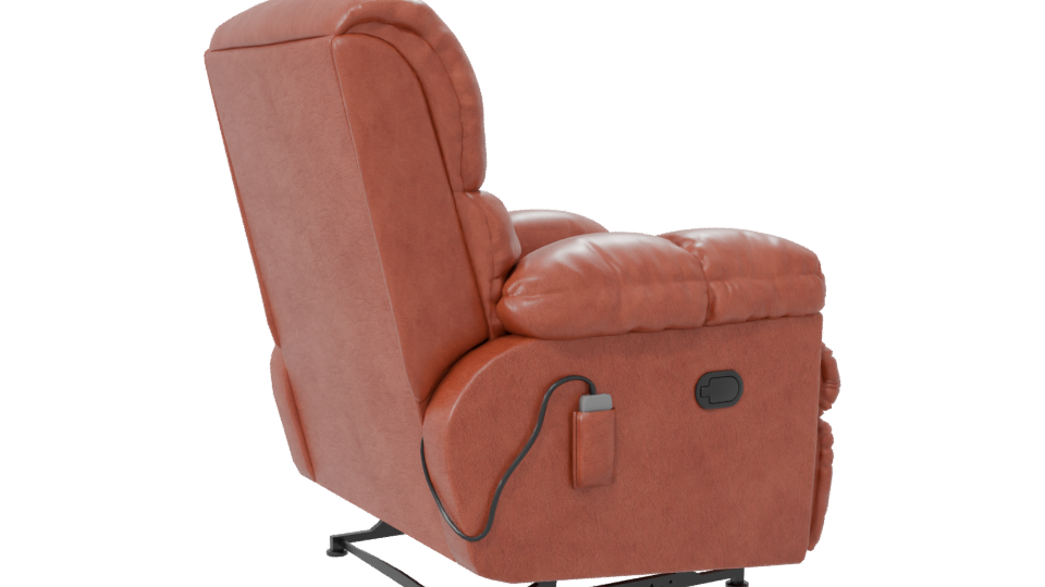 Stylish Leather Recliner Chair 3D - Professional 3D Model Render 7