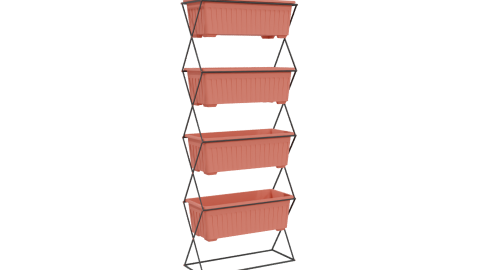 Vertical Planter Rack 3D Model - Professional 3D Model Render 4