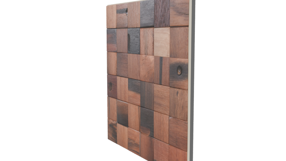 Stylish Wooden Wall Art Model - Professional 3D Model Render 13