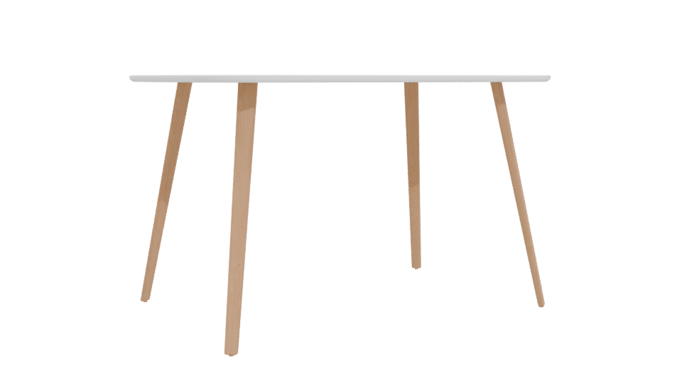 Contemporary Wooden Dining Table 3D Model - Professional 3D Model Render 4