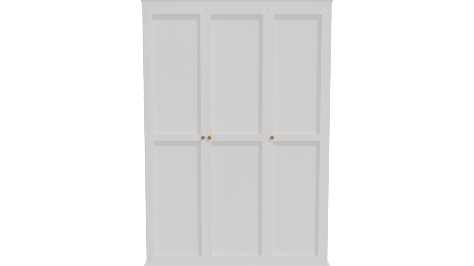 Elegant White Wardrobe Model - Professional 3D Model Render 11