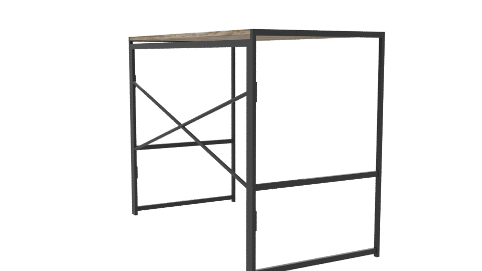 Industrial Folding Table 3D Model - Professional 3D Model Render 7