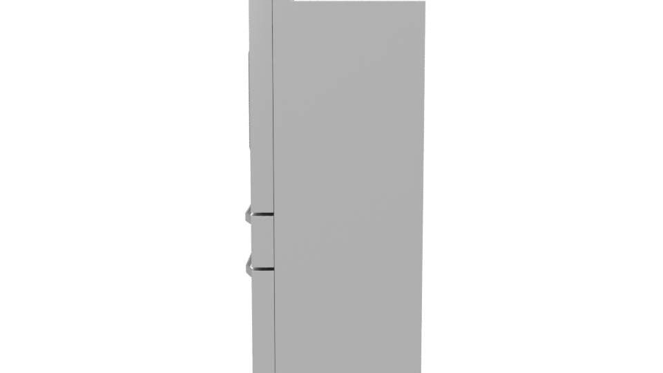 Sleek Stainless Steel Refrigerator 3D Model - Professional 3D Model Render 2