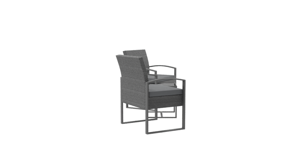 Stylish Outdoor Seating Set 3D - Professional 3D Model Render 8