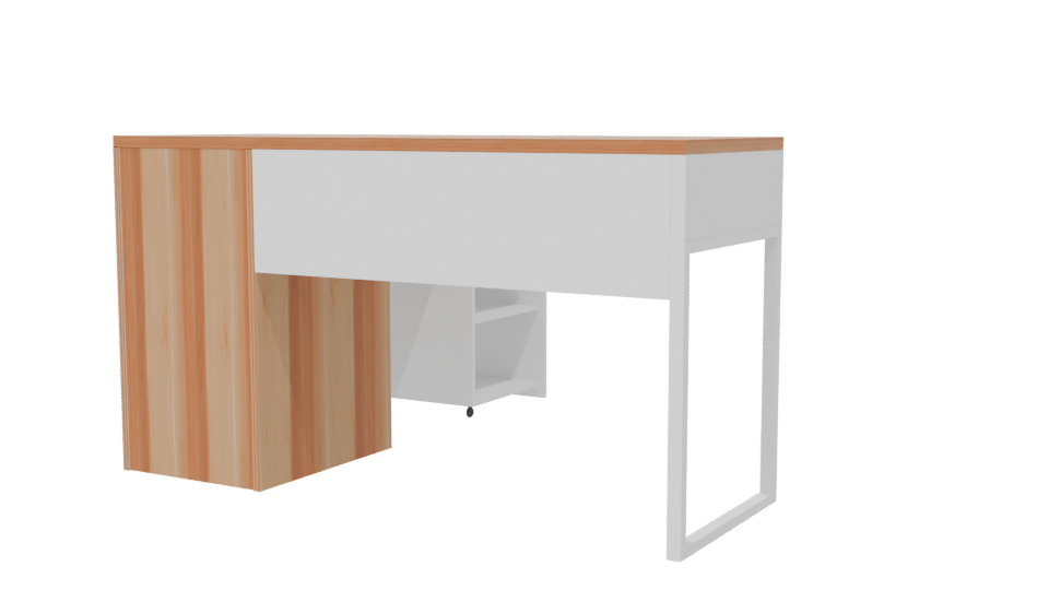 Modern Minimalist Desk with Storage 3D Model - Professional 3D Model Render 6