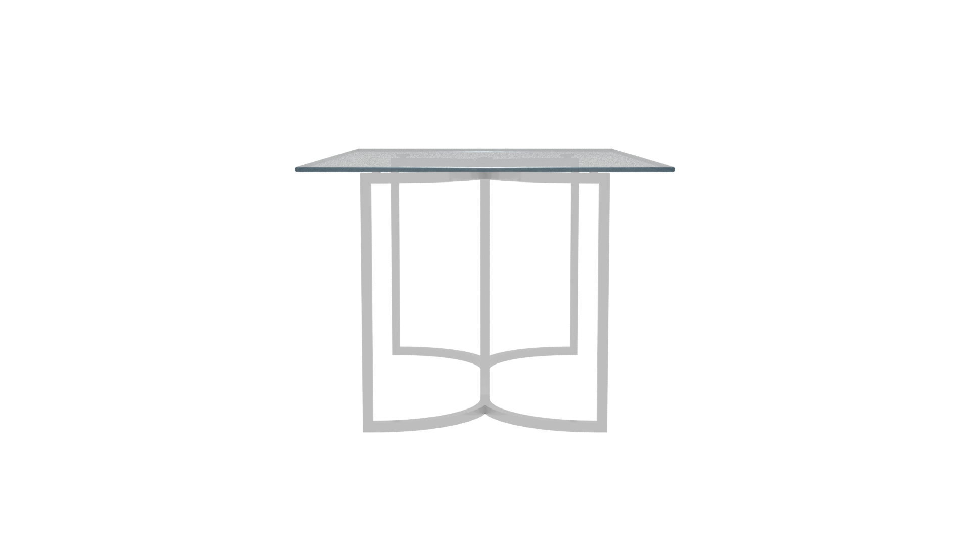 Stylish Glass Top Dining Table - Professional 3D Model Render 5