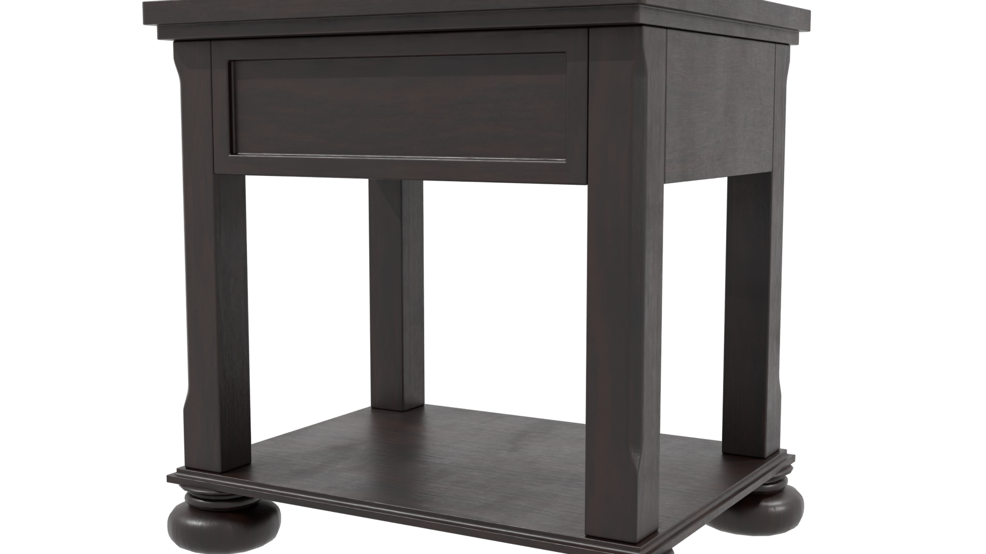 Elegant Wooden Side Table Model - Professional 3D Model Render 18