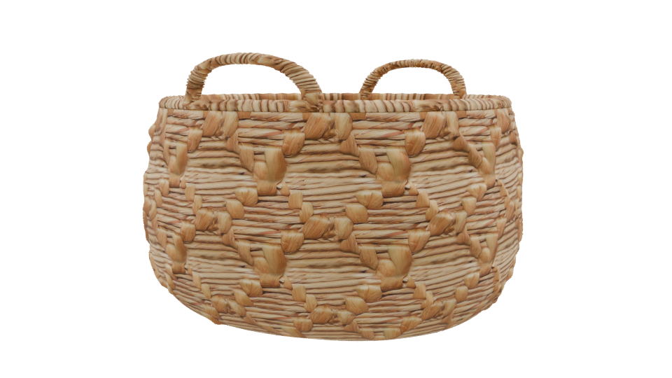 Stylized Woven Basket Model - Professional 3D Model Render 9