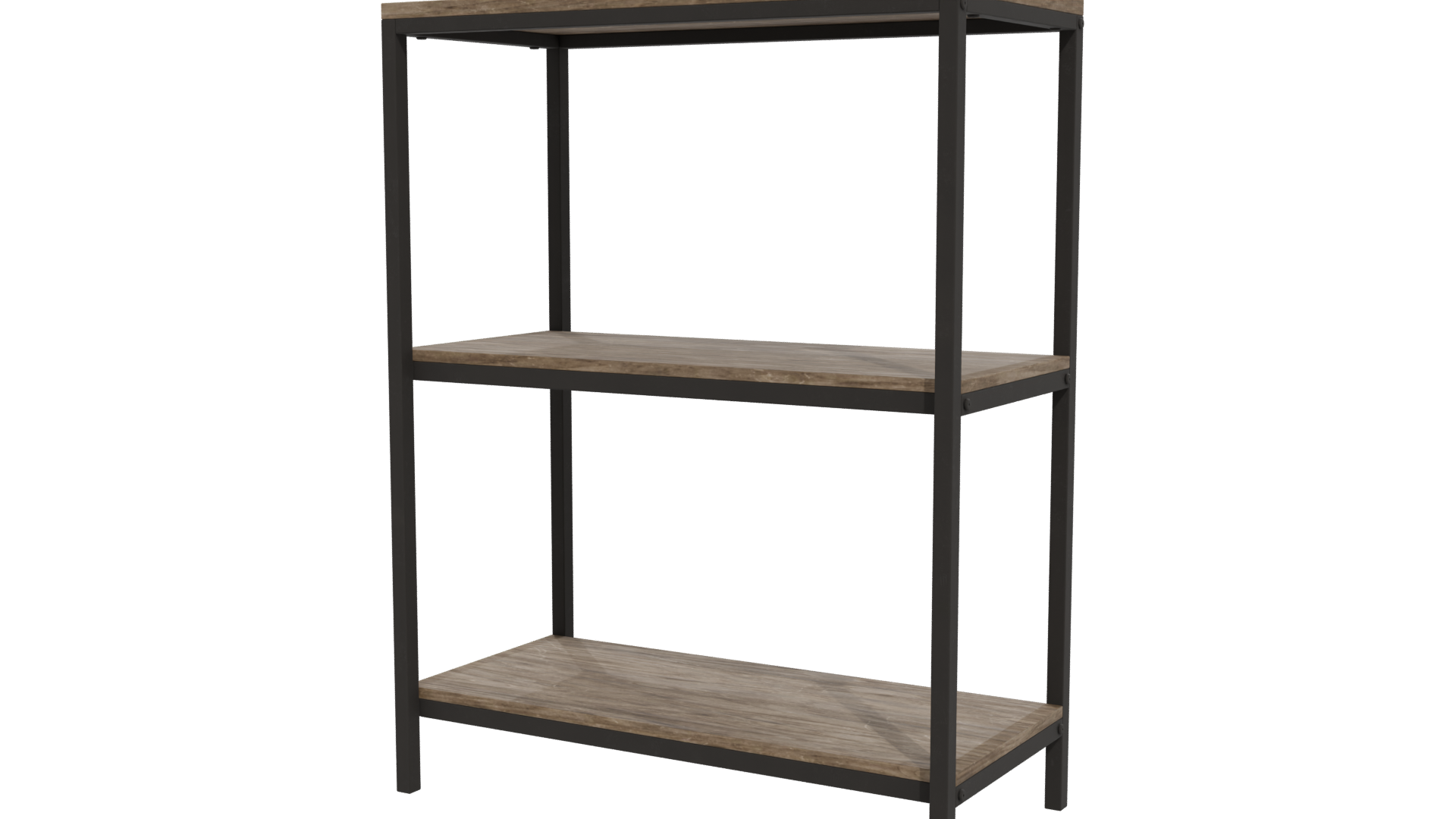 Rustic Industrial Shelf 3D Model - Professional 3D Model Render 12