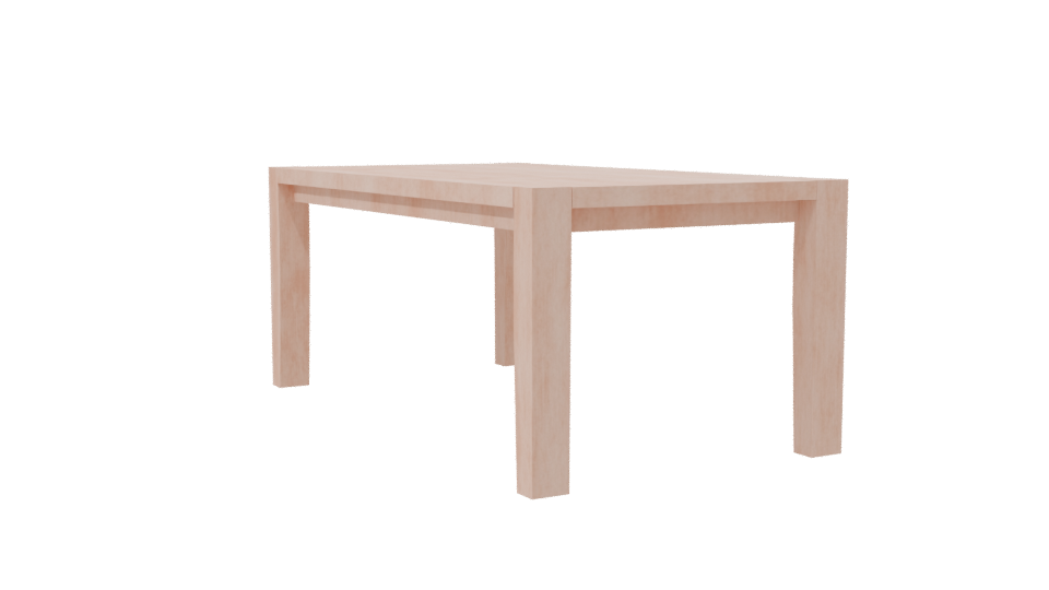 Elegant Wooden Dining Table 3D - Professional 3D Model Render 7