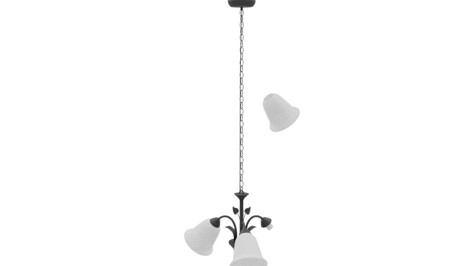 Elegant Glass Pendant Light 3D - Professional 3D Model Render 9