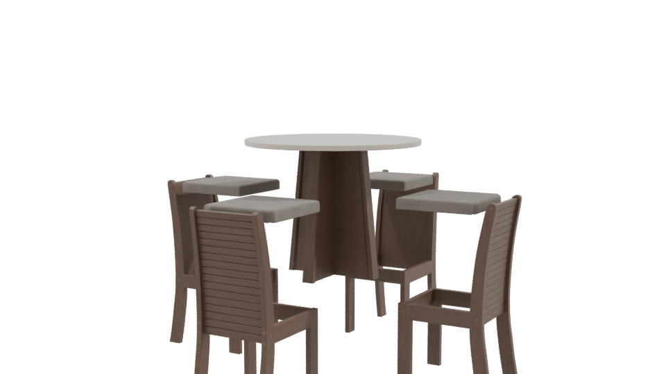 Elegant Dining Table Set 3D - Professional 3D Model Render 9