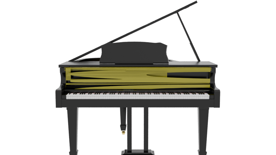 Elegant Grand Piano 3D Model - Professional 3D Model Render 11