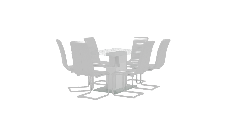 Rectangular Dining Table 3D Model - Professional 3D Model Render 3
