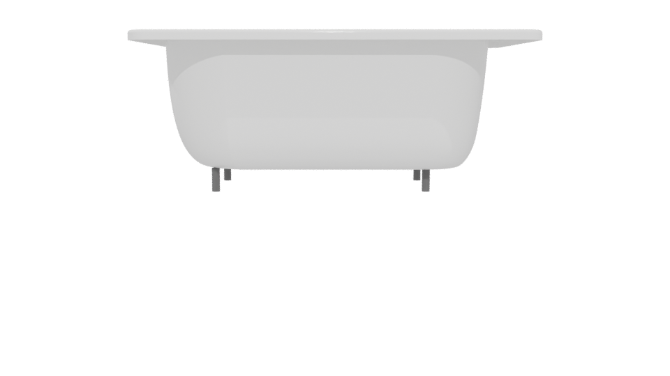 Elegant White Bathtub Model 3D - Professional 3D Model Render 5