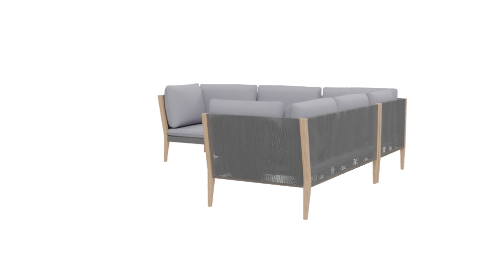 Stylish Outdoor Sectional Sofa 3D - Professional 3D Model Render 12